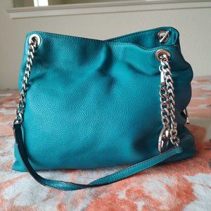 Michael Kors blue leather hobo bag, shoulder bag, purse